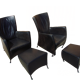 Pair of armchairs with footstool montis, 1980s