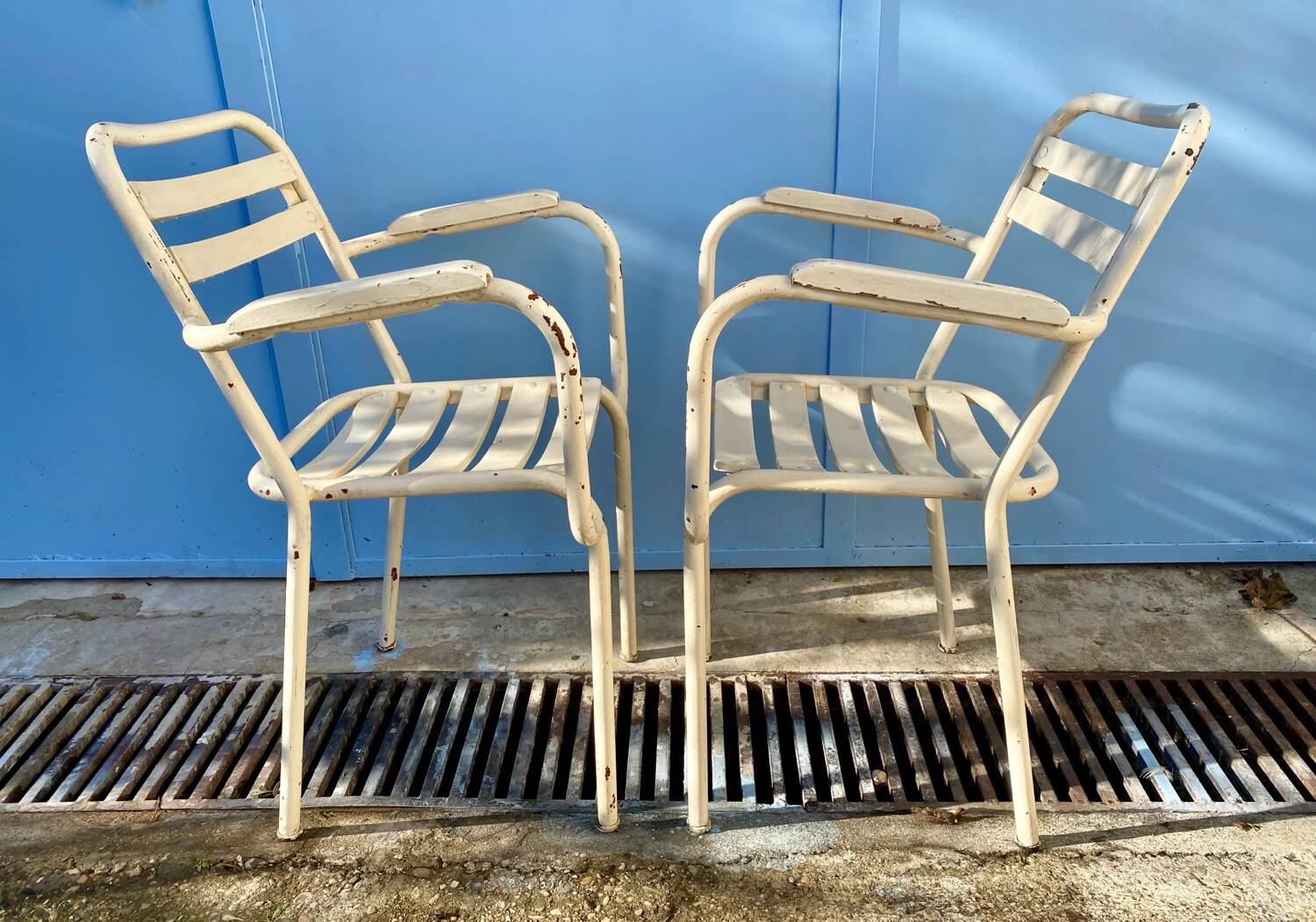 2 Garden Armchairs for Tolix