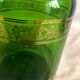 2 jars of green glass apothecary and 1970s gilding