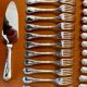 Christofle Marly, dessert cutlery, cheese, knives, forks
