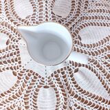 Pot à lait Luneville KG France, décor roses rose