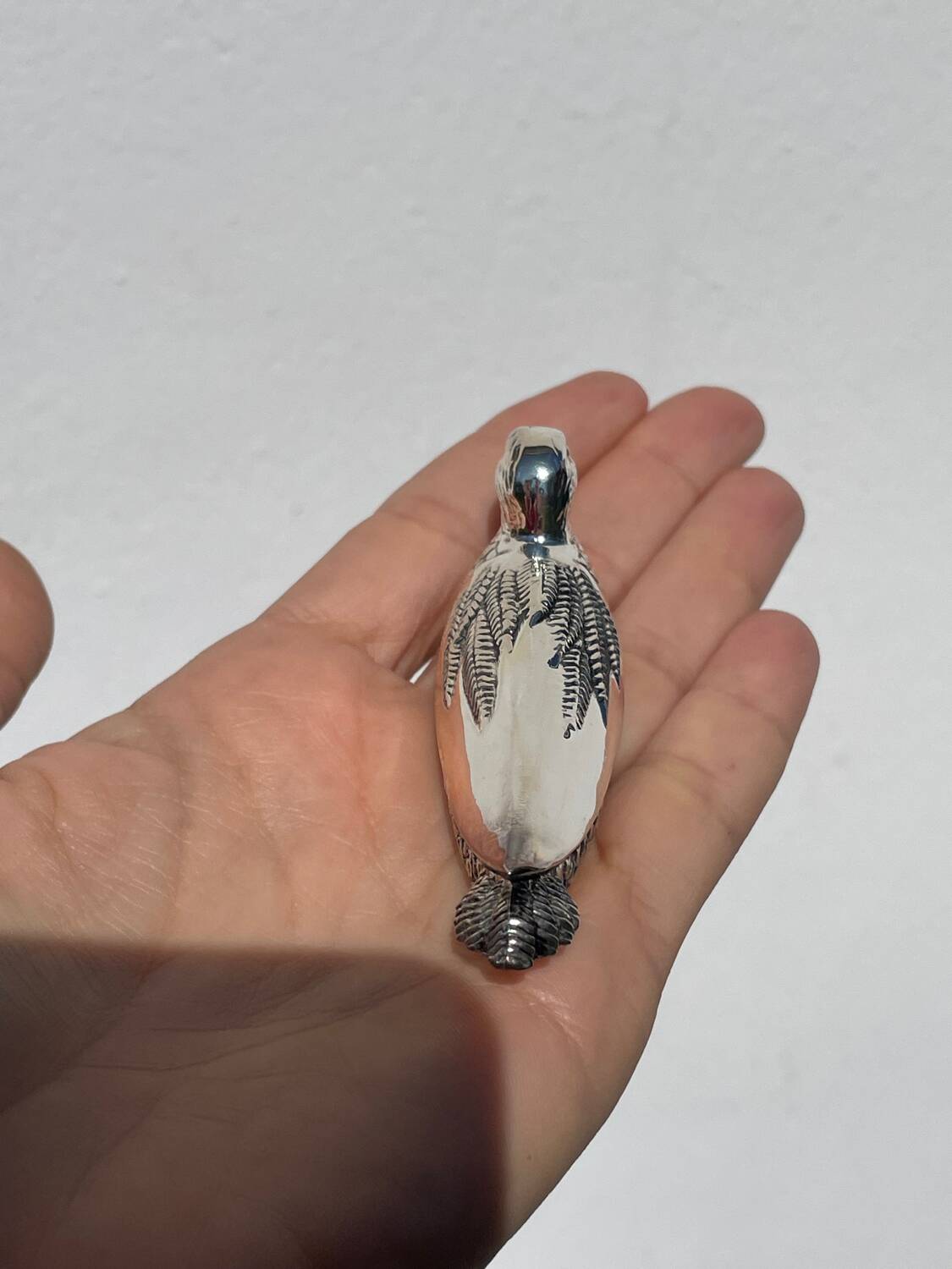 12 silver metal duck knife rests