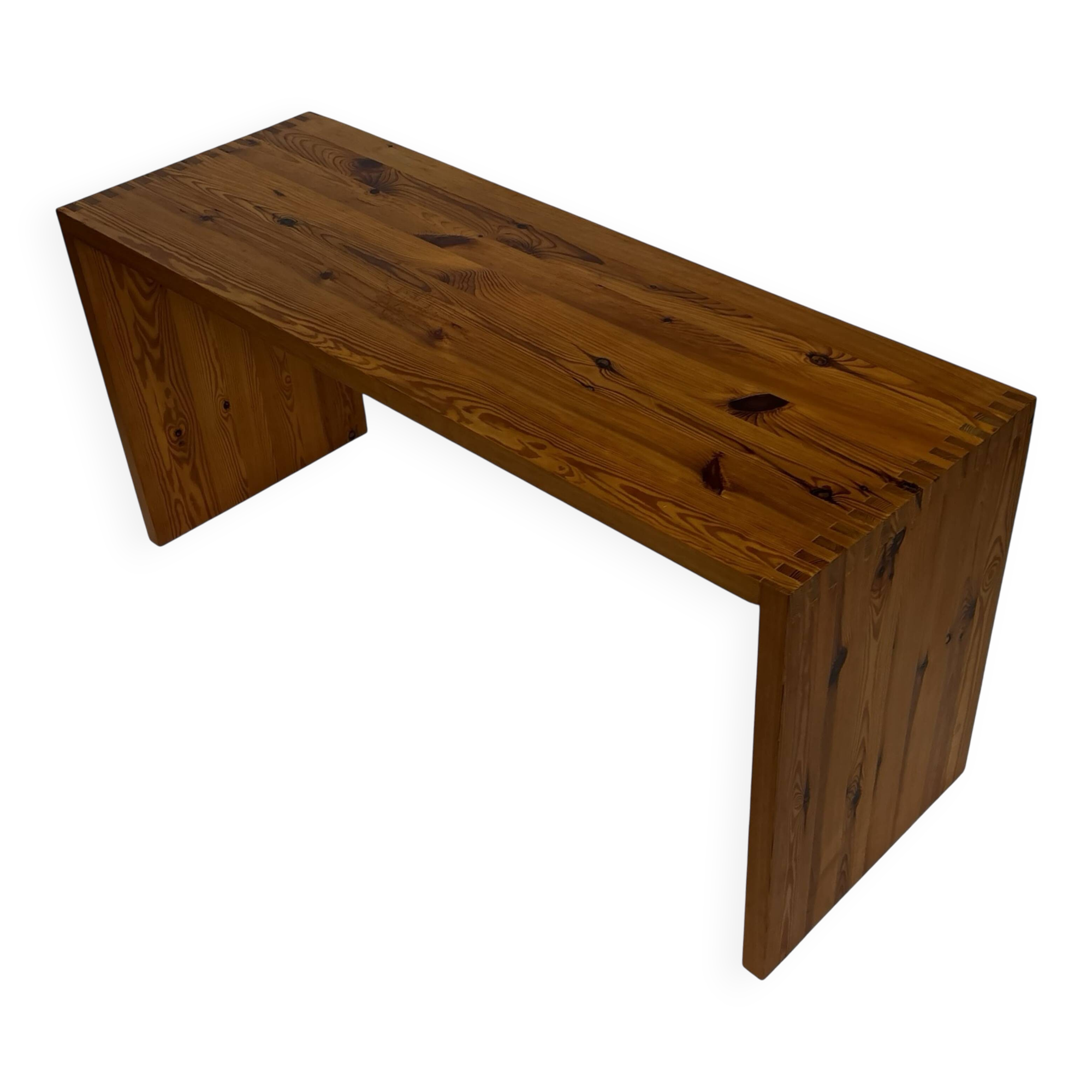 Table d'appoint vintage Ate Van Apeldoorn, pin, années 1970