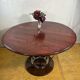 Vintage Art Deco Style Round Dining Table – Oak Top & Chrome Base – Designe