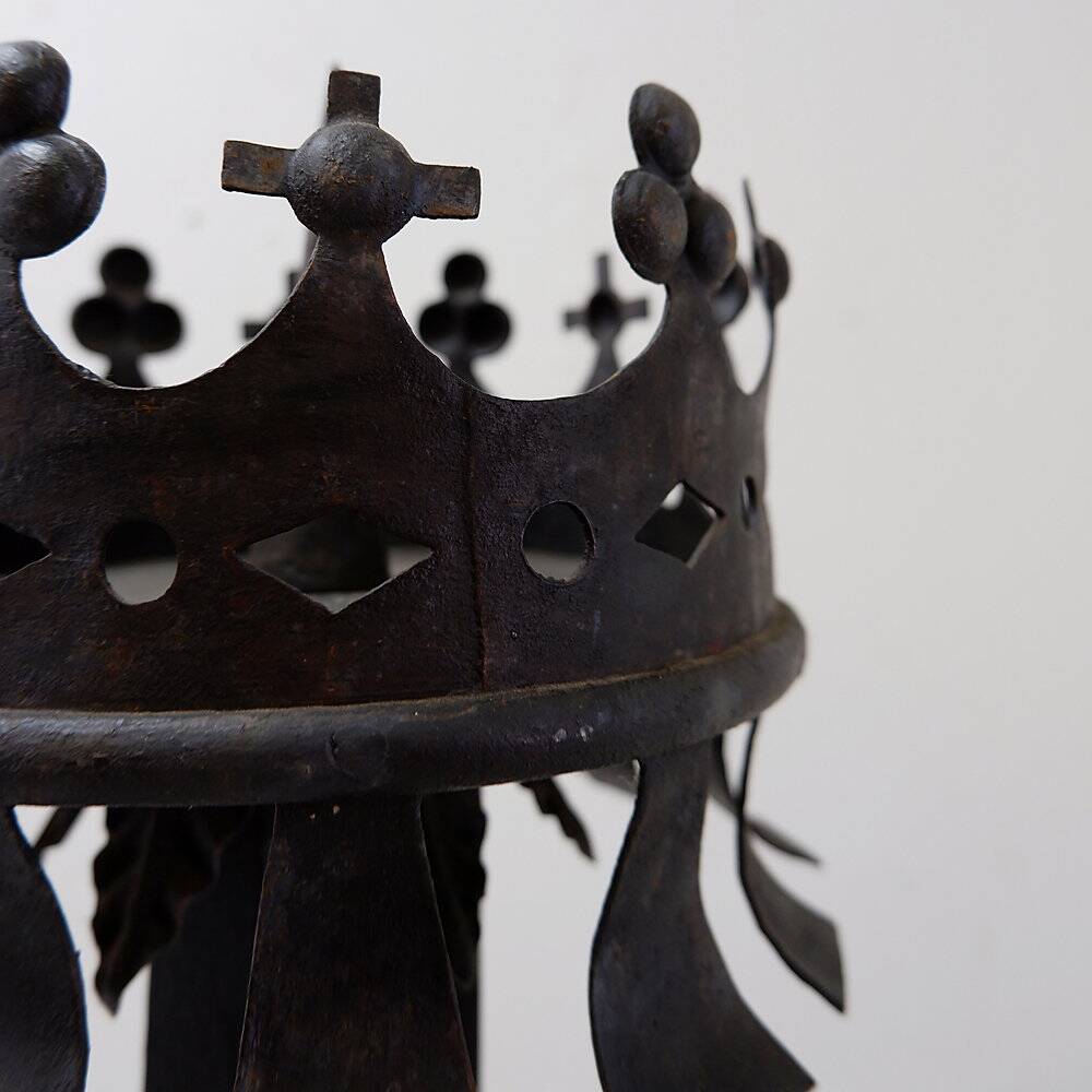 Grand Italian chandelier in wrought iron - 19th century