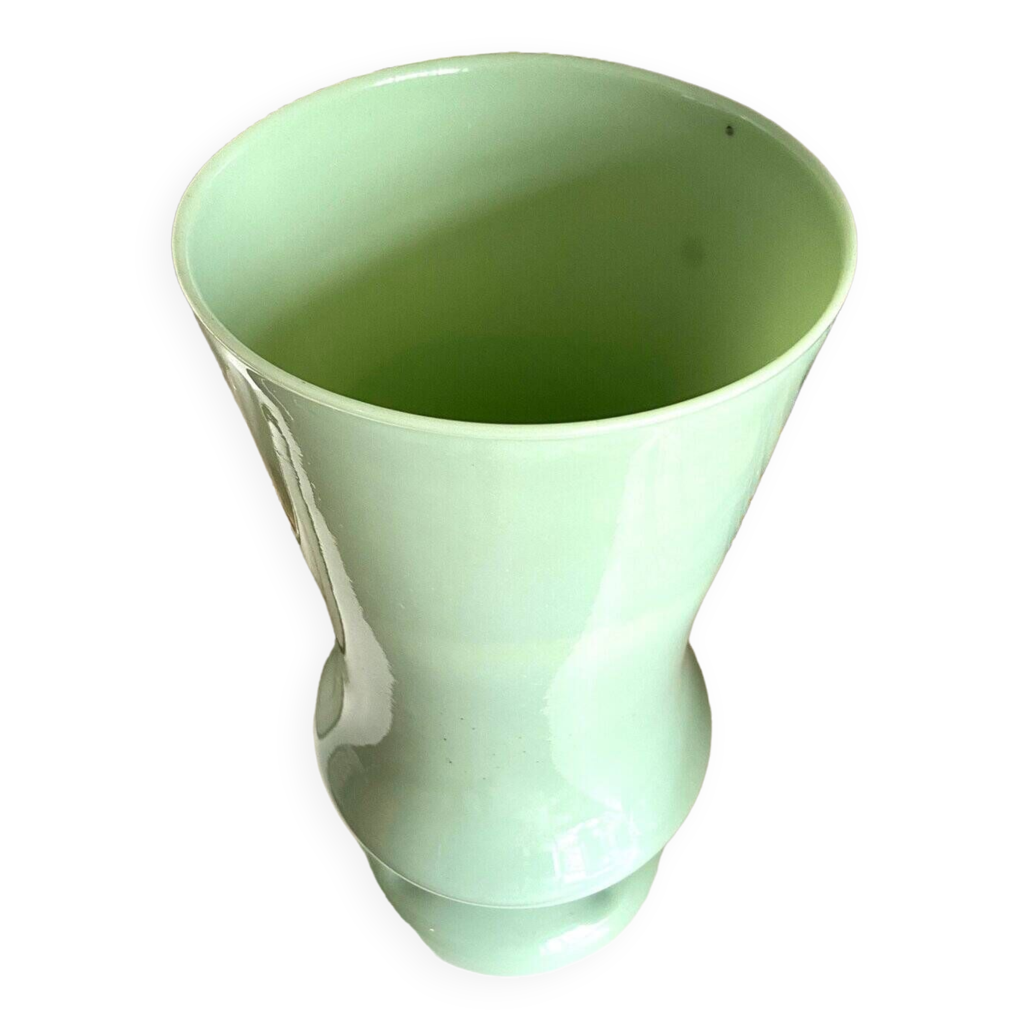 Water green opaline vase