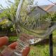 6 Art Deco engraved wine glasses, Meisenthal glassware