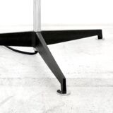 Chrome and black velvet Staff light floor lamp