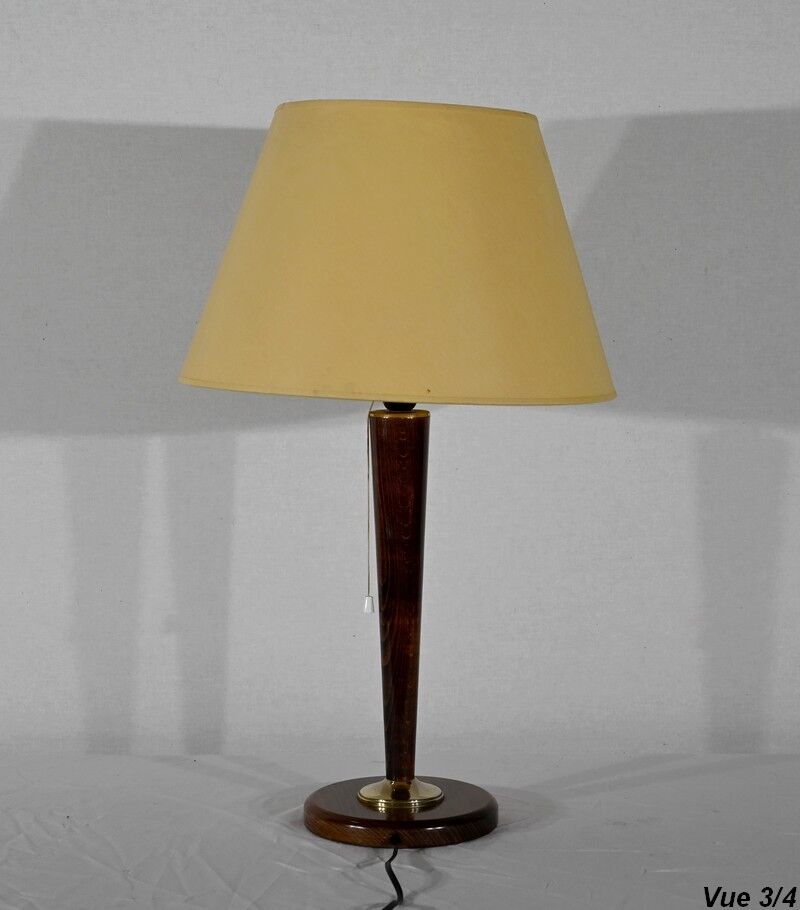 Mahogany and Brass lamp,1950
