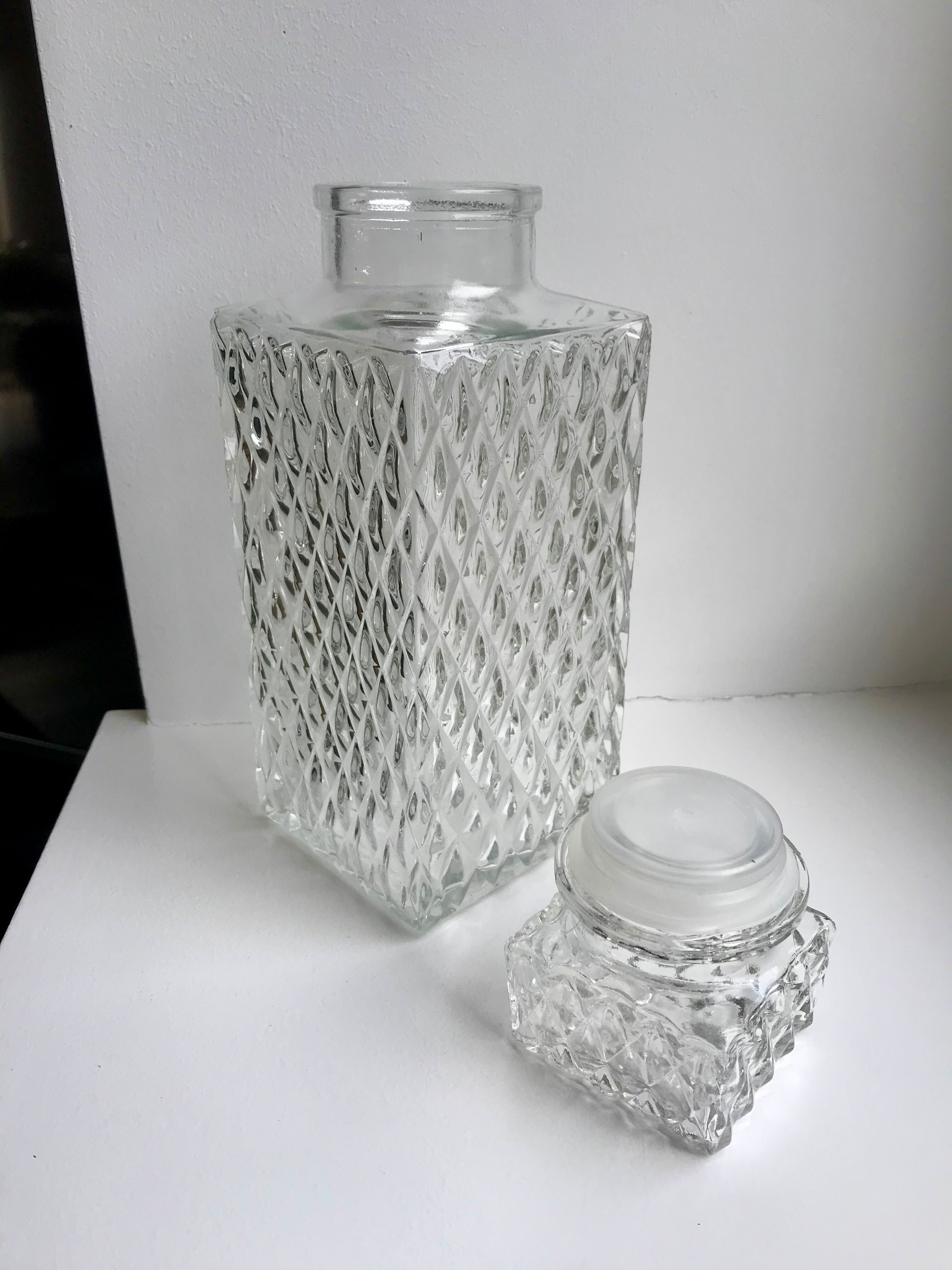 70s glass whisky decanter