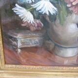 Bouquet of flowers ancien tableau signed Schwartz