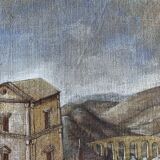 Oil on canvas landscape signed Gouny and Marange