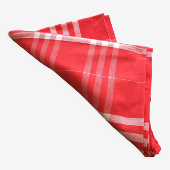 Rectangular tablecloth in gingham red cotton