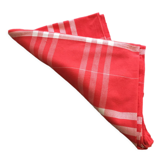 Nappe rectangulaire en coton rouge vichy