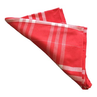 Rectangular tablecloth in gingham red cotton
