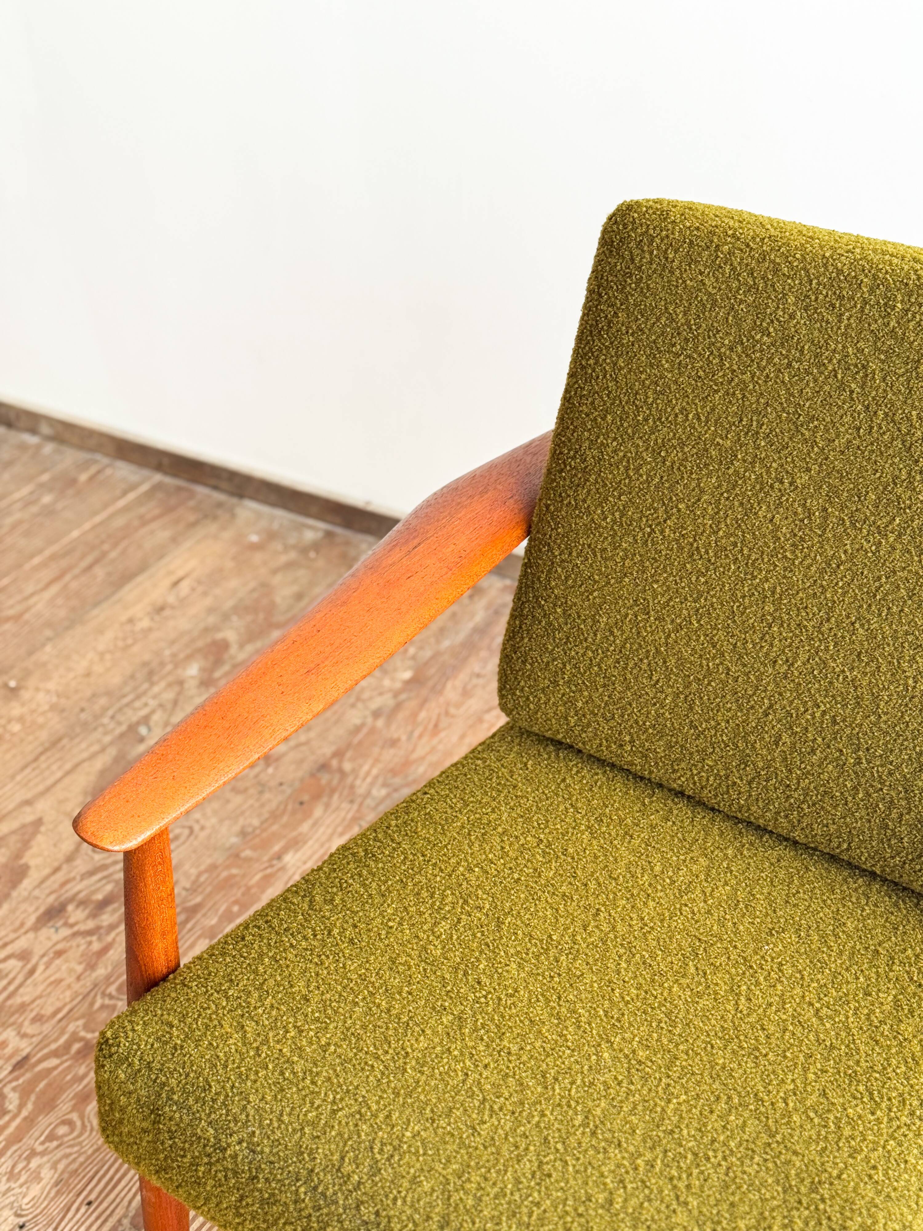 Armchair by Arne Vodder model FD164 Kvadrat fabric, Mid Century Design