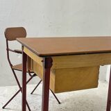 Vintage 80's children's desk and armchair