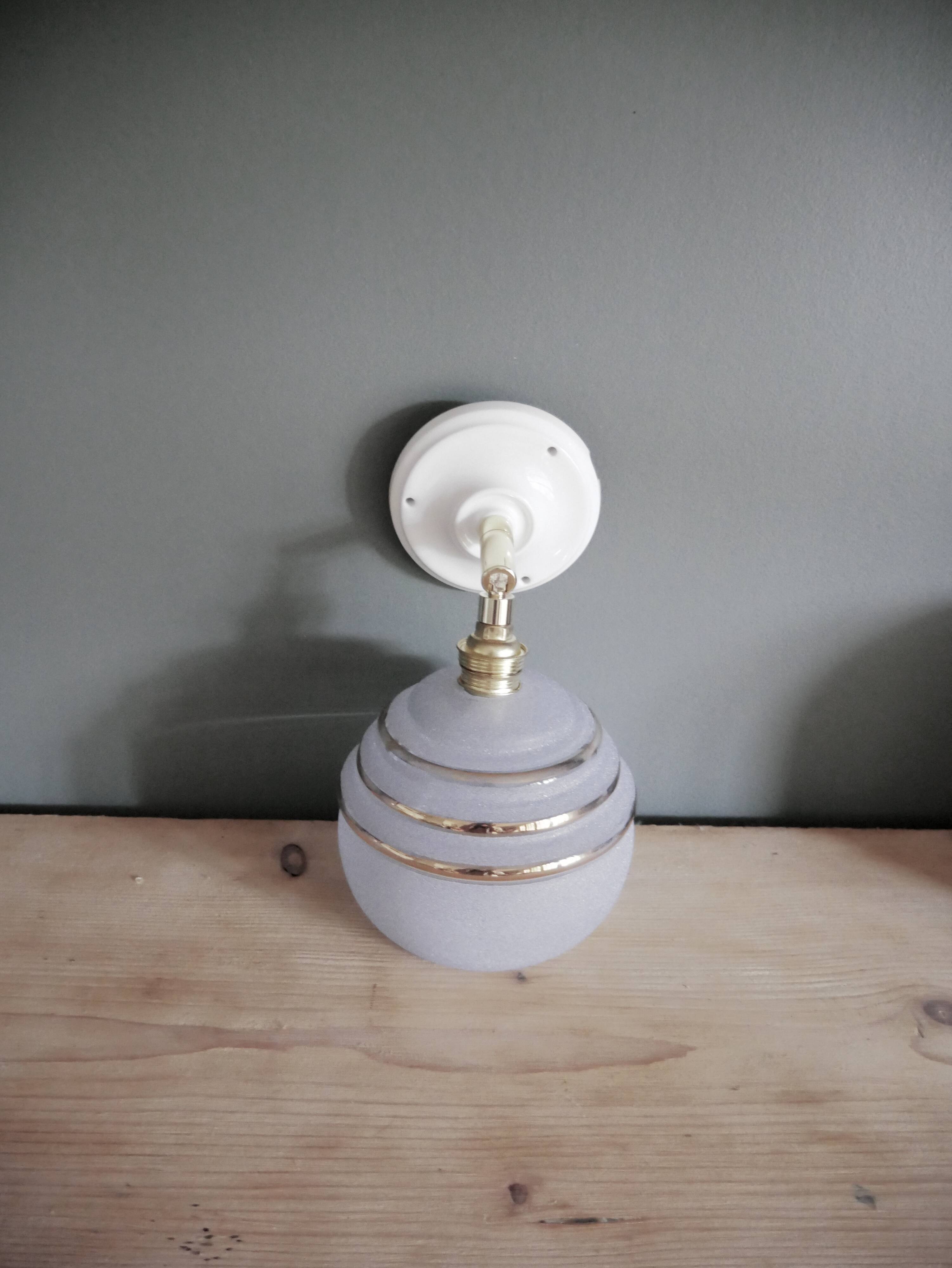 Blue granite glass wall lamp