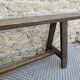 Old solid wood bench, 2 m