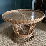 Table basse ronde en osier