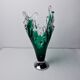 Sommerso vase by seguso in green murano glass, Italy, 1970