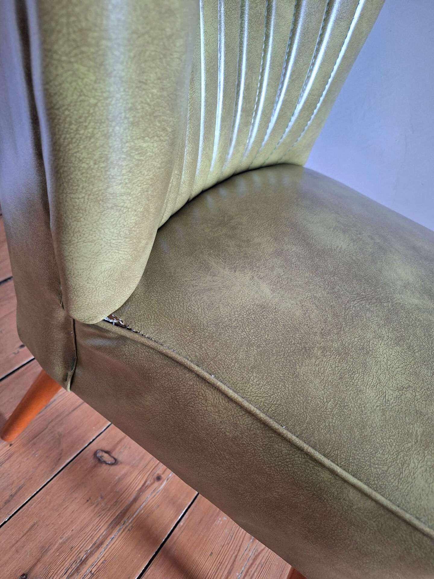 Vintage cocktail armchair, antique seating furniture.