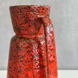 Red vintage vase Wächtersbach ceramics, jug vase, flower vase, ceramic vase