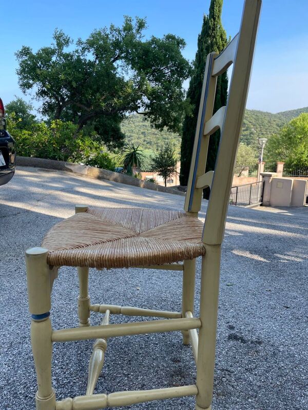 Chaises paillées provençales Laffanour