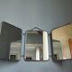 Vintage folding triptych barber mirror
