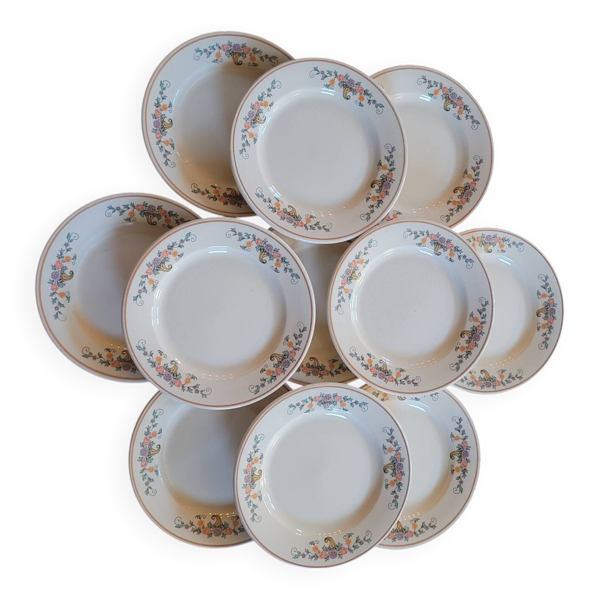 Assiettes dessert St Clément Félicie 60's