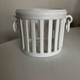Moustier white neo-classic directoire pot cover 1950