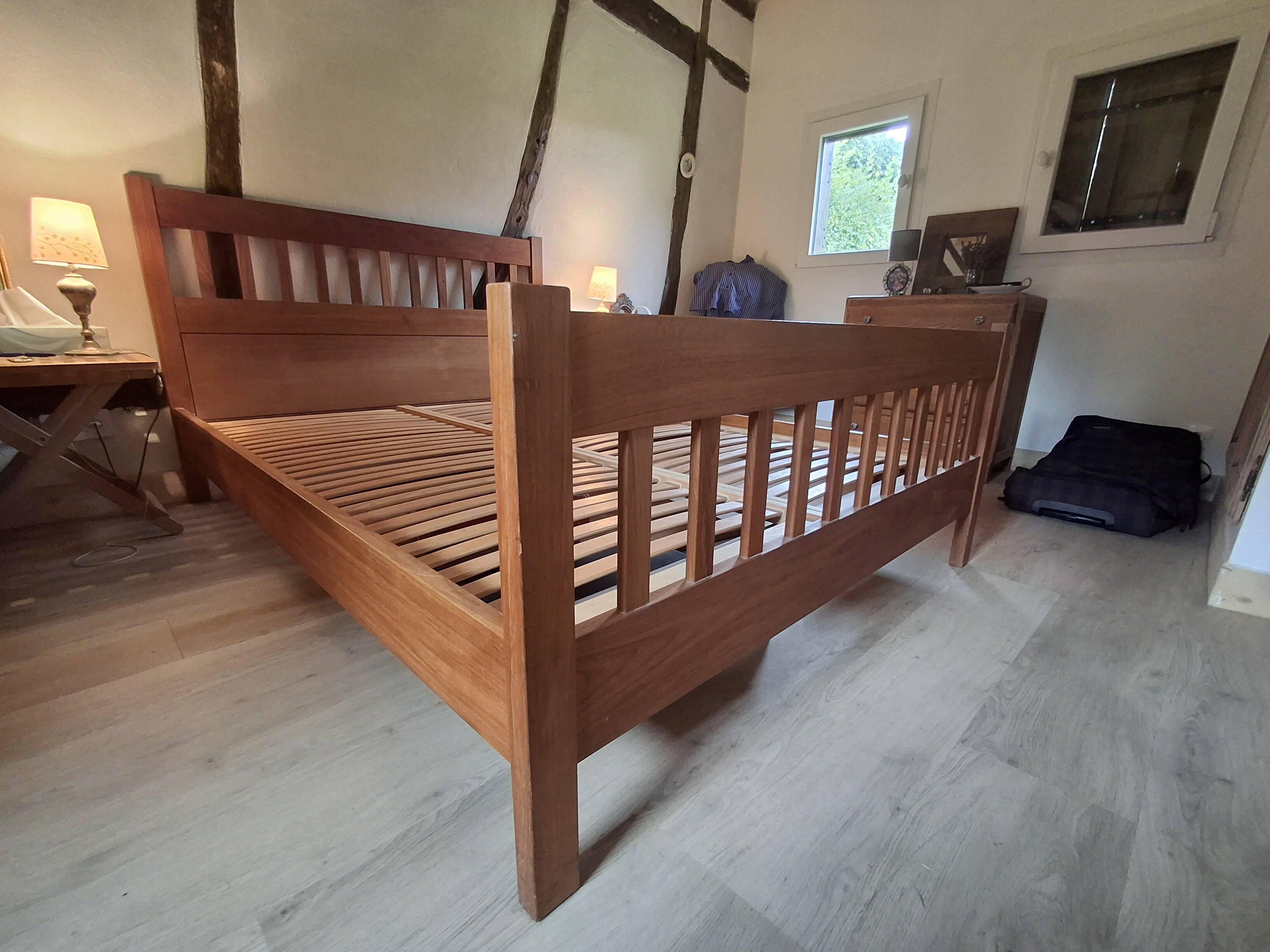 Wooden bed frame and slatted base HABITAT 140*190