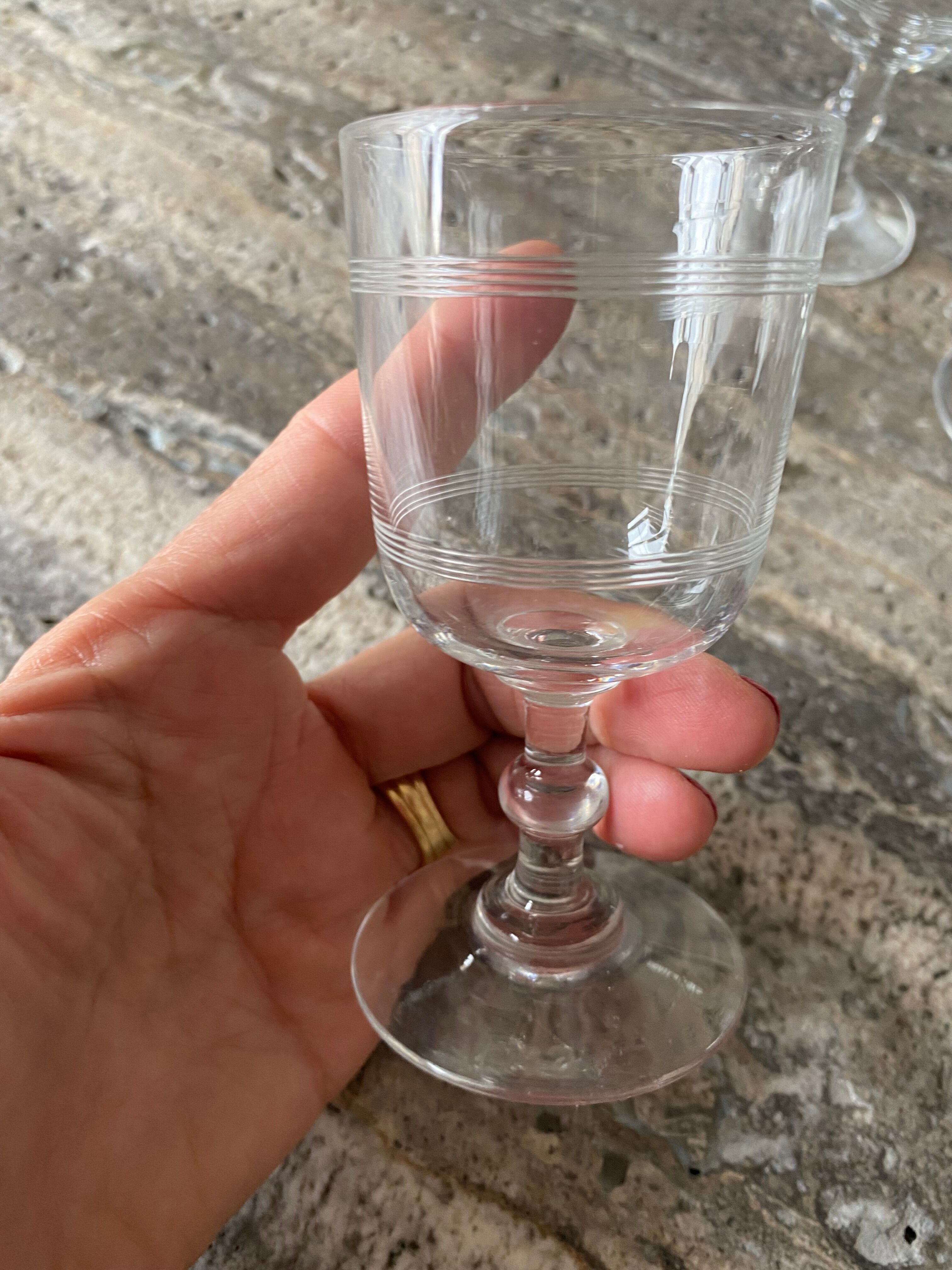 Baccarat engraved crystal glasses