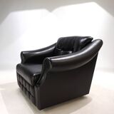 French Art Deco leather armchair, 1960
