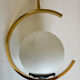 Suspension mid-century laiton et verre opalin