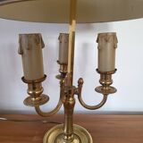 Antique Empire Style Bouillotte Lamp in brass and tin