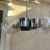 Chrome chandelier Space age 70s