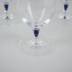 The set of Venise Saphir glasses, French design, 1970s, manufactured by Cri