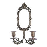 Patinated bronze chandelier mirror early twentieth century