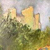 Oil painting on canvas / View of Montmartre during the Belle Époque / Signed Tomako, 1992