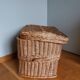Panier en osier rotin grand coffre à jouets