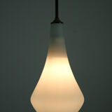 Suspension en verre de lait d’opaline vintage