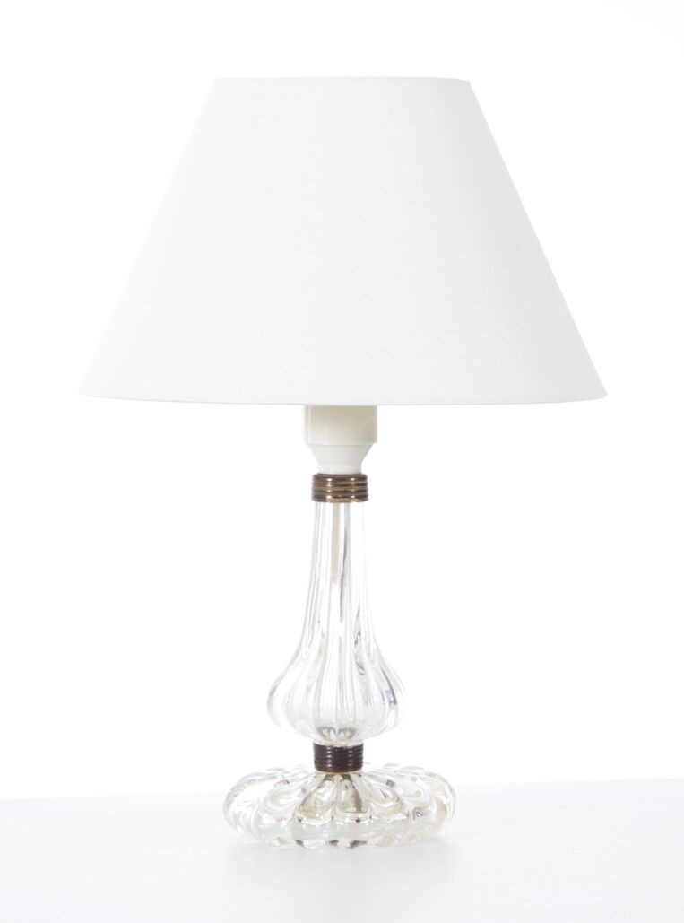 Pair of crystal table lamps