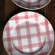 A set of 6 flat plates Nappe Rose Moulin des Loups