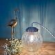 Vintage art deco glass globe portable lamp or table lamp