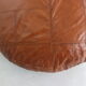 Pouf en cuir de couleur cognac 1960