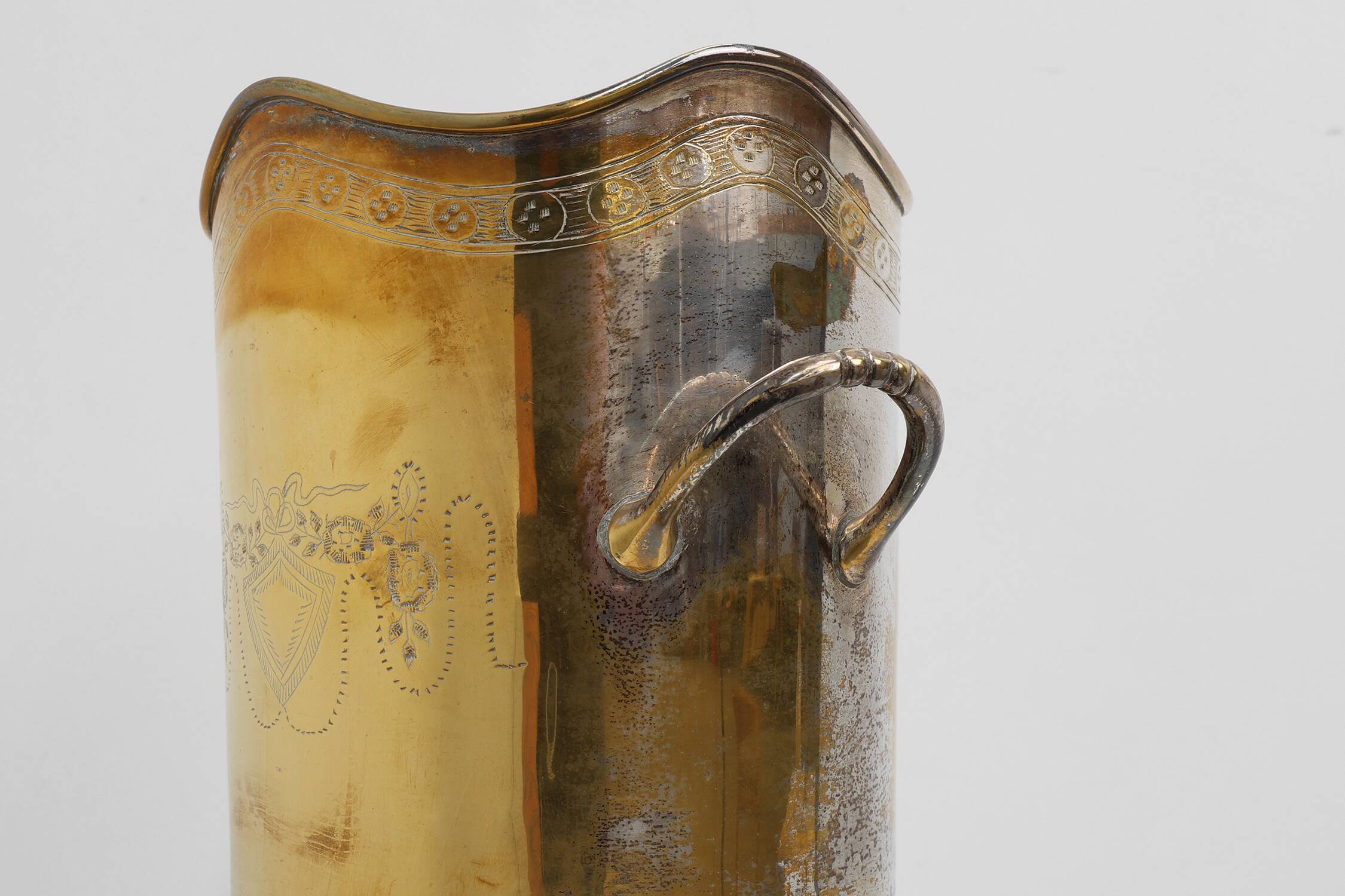 Antique Silver-Plated Copper Champagne Bucket, France, circa 1900