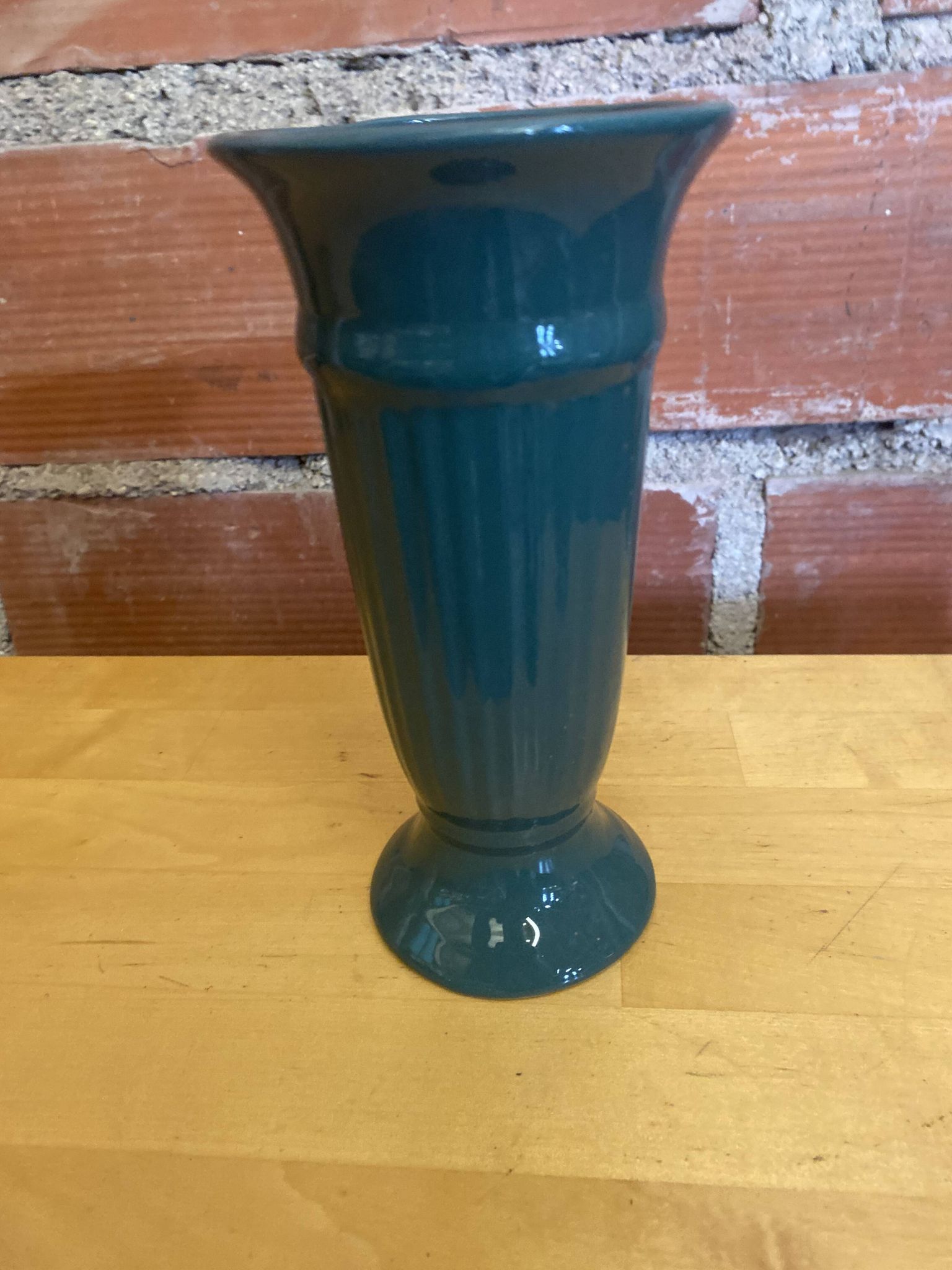 Vase ancien céramique verte années 70 vintage