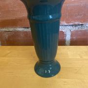 Vase ancien céramique verte années 70 vintage