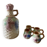 Vintage liqueur service in majolica